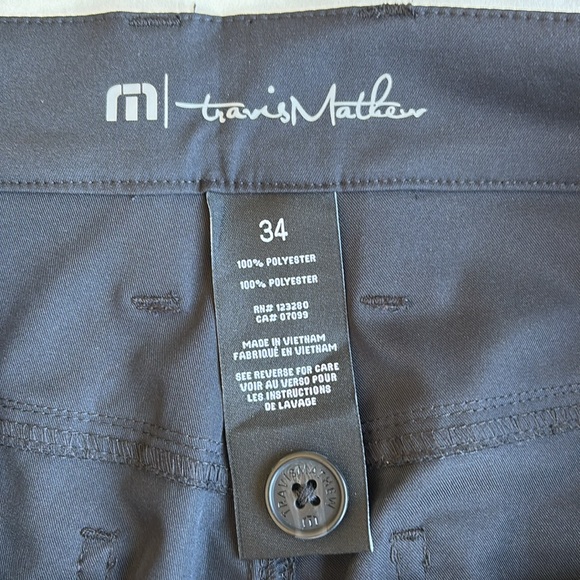 Travis Mathew Open To Close Stretch Golf Black Chino Performance Pants Mens 34 - Picture 6 of 16